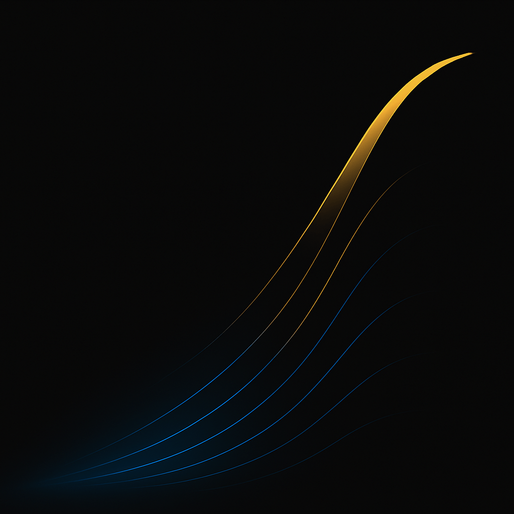 Abstract upward gravitational arcs symbolizing brand visibility expansion - Nebuleap